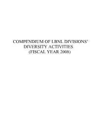 Compendium of Lbnl Divisions' Diversity Activities
