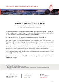 Nomination for Membership