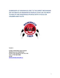 Submission of Maskwacis Cree to the Expert Mechansim