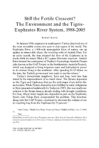 The Environment and the Tigris- Euphrates River System, 1988-2005