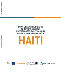 Using Behavioral Insights to Improve Disaster Preparedness, Early