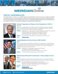 Virtual Convenings 2020