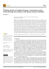 Visibility Model of Tangible Heritage. Visualization of the Urban Heritage Environment with Spatial Analysis Methods