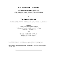 A Handbook on Japanning by William N. Brown
