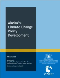 Alaska's Climate Change Policy Development