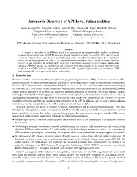 Automatic Discovery of API-Level Vulnerabilities