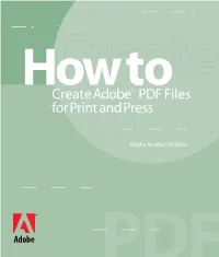 Create Adobe® PDF Files for Print and Press