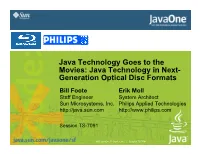 Java Technology in Next- Generation Optical Disc Formats