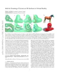 Mid-Air Drawing of Curves on 3D Surfaces in Virtual Reality