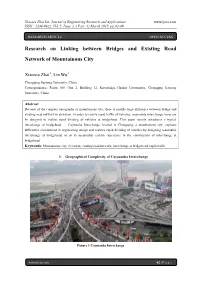 Research on Linking Between Bridges and Existing Road Network of Mountainous City
