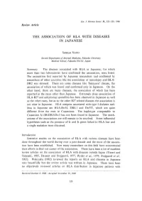 The Association of Hla with Diseases in Japanese