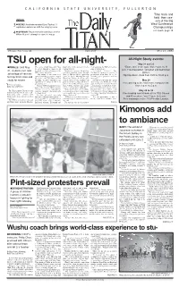 TSU Open for All-Night