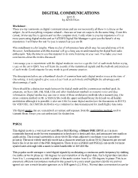 DIGITAL COMMUNICATIONS (Part 2) by AD5XJ Ken