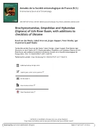 Diptera) of Uzh River Basin, with Additions to Checklists of Ukraine