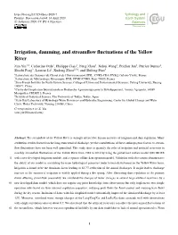 Irrigation, Damming, and Streamflow Fluctuations of the Yellow
