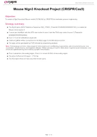 Mouse Nlgn3 Knockout Project (CRISPR/Cas9)