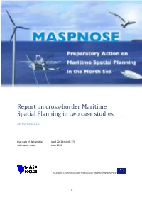 Report on Cross-Border Maritime Spatial Planning in Two Case Studies (D1.2)