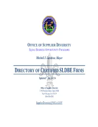 SLDBE Directory