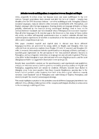 Attitudes Towards Multilingualism: a Comparison Between Shanghai And