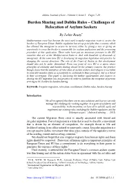 Burden Sharing and Dublin Rules – Challenges of Relocation of Asylum Seekers