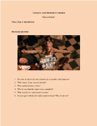 Class Activities*