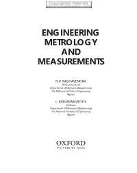Engineering Metrology and Measurements