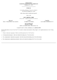 GSV CAPITAL CORP. (Exact Name of Registrant As Specified in Its Charter)