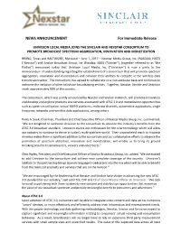 NXST-SBGI Consortium Adds Univision 6-1-17 FINAL