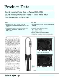 Product Data: Sound Intensity Probe Sets