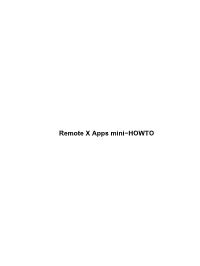 Remote X Apps Mini-HOWTO