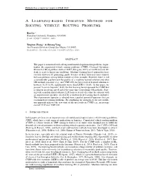 A Learning-Based Iterative Method for Solving Vehicle