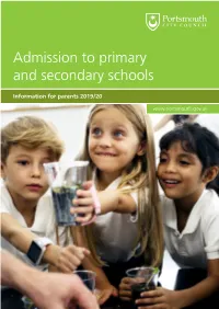 Admission to Primary and Secondary Schools