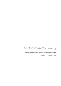 Netxms Data Dictionary