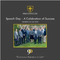 Prestfelde Speech Day 2020
