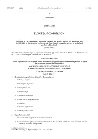 Publication of an Amendment Application Pursuant To