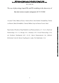 The Use of Physiology-Based PK and PD Modeling in the Discovery of the Dual