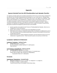 Checklist Appendix