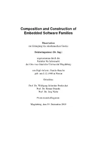 Composition and Construction of Embedded Software Families
