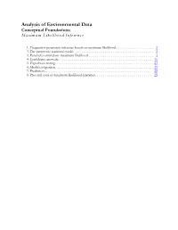 Conceptual Foundations: Maximum Likelihood Inference