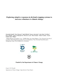 Exploring Adaptive Responses in Dryland Cropping Systems to Increase Robustness to Climate Change