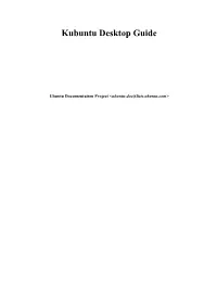 Kubuntu Desktop Guide