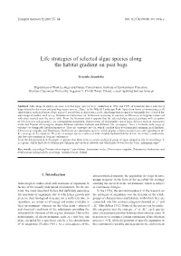 Life Strategies of Selected Algae Species Along the Habitat Gradient on Peat Bogs