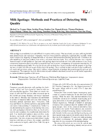 Milk Spoilage: Methods and Practices of Detecting Milk Quality