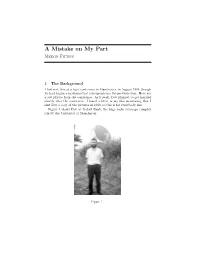 A Mistake on My Part, Volume 1, Pp 665-659 in We Will Show Them!