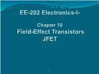 EE-202 Electronics-I- Field-Effect Transistors JFET