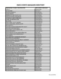 Emcs Events Manager Directory