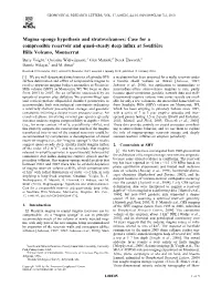 Magma-Sponge Hypothesis and Stratovolcanoes: Case for A