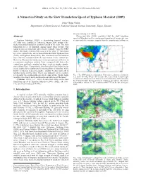A Numerical Study on the Slow Translation Speed of Typhoon Morakot (2009)