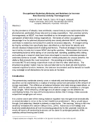 Occupational Sedentary Behavior and Solutions to Increase Non-Exercise Activity Thermogenesis1 Haley M. Scott, Tess N. Tyton