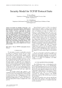 Security Model for TCP/IP Protocol Suite